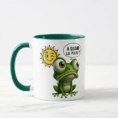 Een kikker wacht op regen mok (Links)