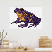 Een kikkerillustratie - groot poster (Keuken)