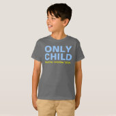 Eén kind dat bijna verloopt Grappige Blauwe Oudere T-shirt (Voorkant volledig)