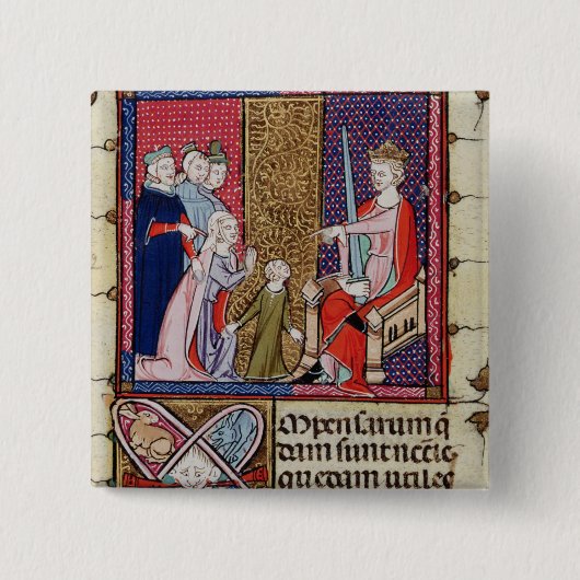 Een kind en haar moeder verschijnen vierkante button 5,1 cm (Voorkant)