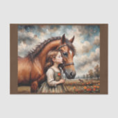 Een kind en haar paard: een liefdesverhaal tissuepapier (Voorkant)