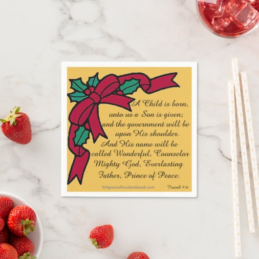 Een kind is geboren Kerstmis met scripts Servet (Insitu)