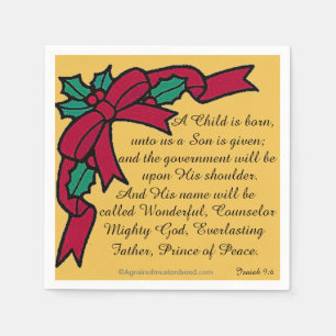 Een kind is geboren Kerstmis met scripts Servet