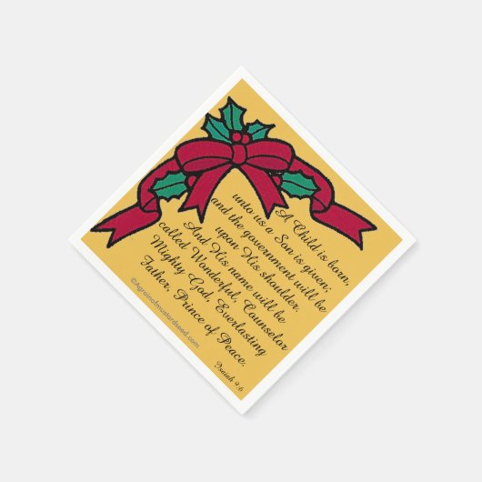 Een kind is geboren Kerstmis met scripts Servet (Hoek)