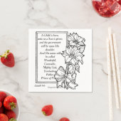 Een kind is geboren Kerstmis met scripts Servetten (Insitu)