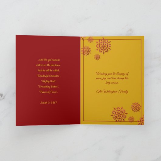 EEN KIND IS ONS GEBOREN Christelijke kerstkaarten Feestdagen Kaart (Binnen)