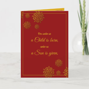EEN KIND IS ONS GEBOREN Christelijke kerstkaarten Feestdagen Kaart