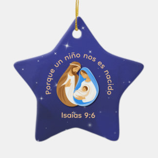Een kind is ons geboren Jesaja 9:6 Kerstmis Keramisch Ornament