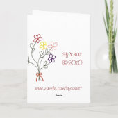 Een kind Rainbow Bouquet Verjaardag Kaart (Achterkant)