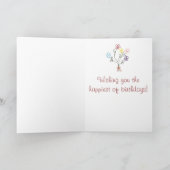 Een kind Rainbow Bouquet Verjaardag Kaart (Binnen)