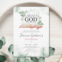 Een Kind van God Baby Shower Uitnodiging