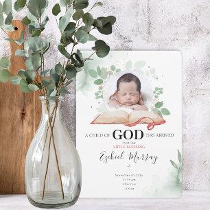 Een Kind Van God Is Gearriveerd Geboorteaankondigi