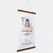 Een kind van God is gearriveerd Hangend Wandkleed (Gebogen)