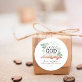 Een kind van Gods Baby shower Ronde Sticker