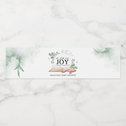 Een kind van Gods Baby shower Waterfles Etiket (Enkel label)