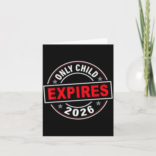 Eén kind verloopt 2026 zwangerschapsaankondiging  kaart (Voorkant)
