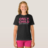 Eén kind verloopt grappig roze grote zus t-shirt (Voorkant volledig)