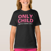 Eén kind verloopt grappig roze grote zus t-shirt (Voorkant)