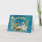 Een kind werd geboren met kerst Kaart (Voorkant)