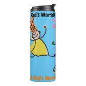 Een Kind wereld! Thermische getumbler Thermosbeker (Gedraaid links)