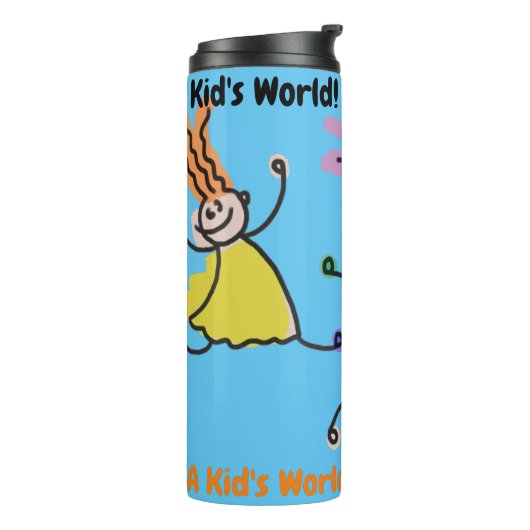 Een Kind wereld! Thermische getumbler Thermosbeker (Gedraaid links)