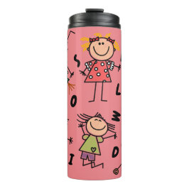 Een Kind wereld! Thermische getumbler Thermosbeker