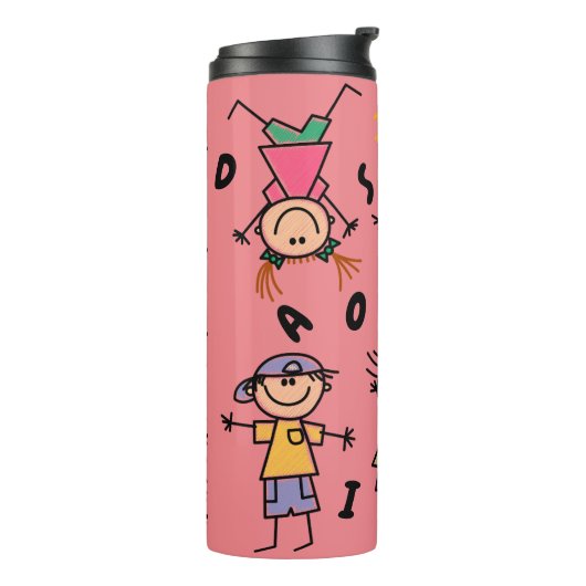 Een Kind wereld! Thermische getumbler Thermosbeker (Gedraaid links)