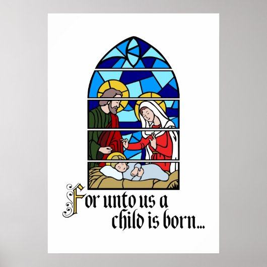 Een kind wordt geboren poster (Voorkant)