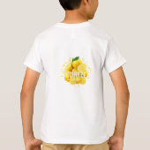 Een kinderen T-shirt met "Squeeze the Day". (Achterkant)