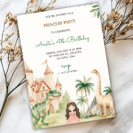 Een kinderfeestje uitnodiging met een prinses