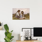 Een kindertijd idylle, schilderkunst, poster (Thuiskantoor)