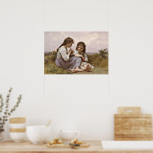 Een kindertijd idylle, schilderkunst, poster (Keuken)