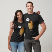 Een kip die boe zegt t-shirt (Unisex)