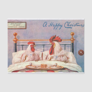 Een kip kerst tissuepapier