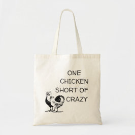 Een kip kort van Crazy ⎢Budget Canvas tas