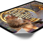 Een Kitten, een Bunny en een Franse Hoorn Poster (Hoek)