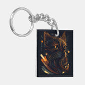 Een kitty cat Acryl Sleutelhanger (Voorkant Links)