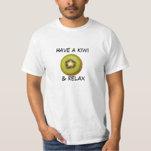 Een kiwi- en ontspannen T-shirt