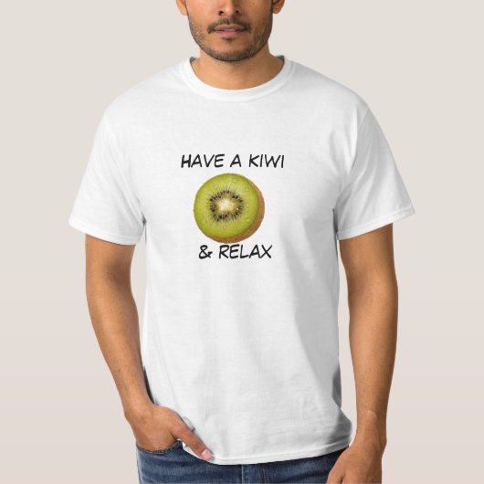 Een kiwi- en ontspannen T-shirt (Voorkant)