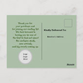Een klant bedanken briefkaart (Achterkant)