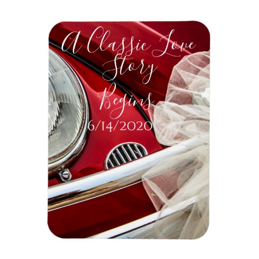 Een klassiek autoliefdesverhaal, sparen de datum magneet (Verticaal)