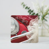 Een klassiek liefdesverhaal bruiloft kaart (Staand voorkant)