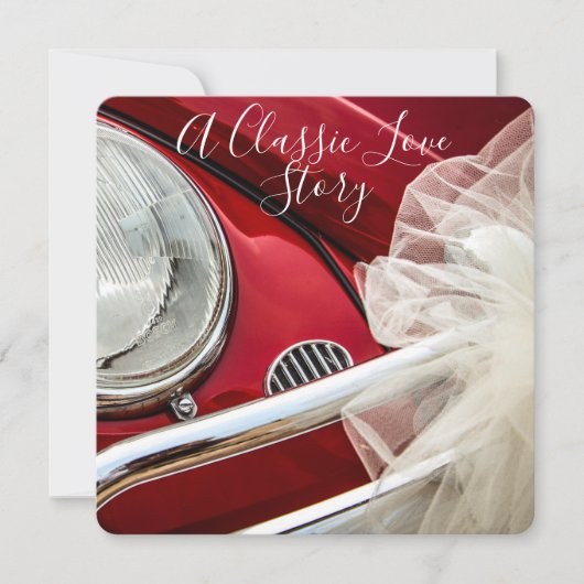 Een klassiek liefdesverhaal bruiloft kaart (Voorkant)