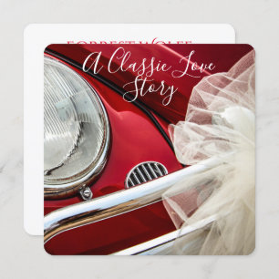 Een klassiek liefdesverhaal bruiloft kaart