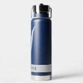 EEN KLASSIEK MONOGRAM INITIAAL GENAAMD SILVER WHIT WATERFLES (Achterkant)