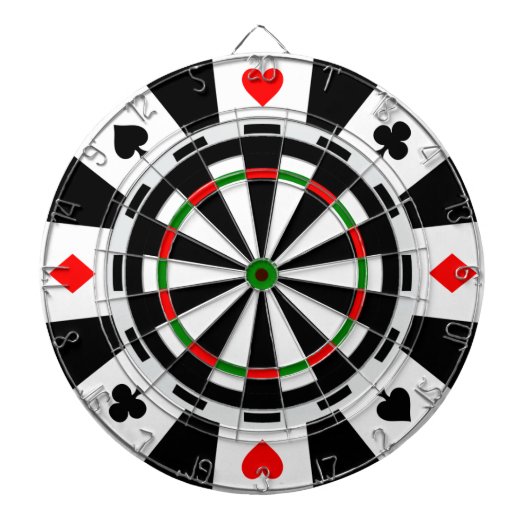 Een klassiek spel met kunstpokerchipstijl dartbord (Voorkant)