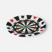 Een klassiek spel met kunstpokerchipstijl papieren bordje (Gekanteld)