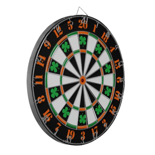 Een klassiek spel van Darts Shamrocks Ierse kleure Dartbord (Voorkant Links)