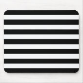 Een klassiek zwart wit gestreept oogvangpatroon muismat (Voorkant)
