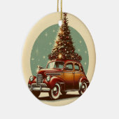 Een  klassieke auto kerstboom Ornament (Rechts)